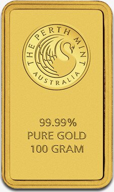 Золотой слиток (Пертский монетный двор) 100 г зеленый