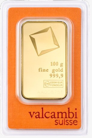 100g Lingot d'Or | Valcambi | Frappé