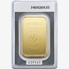 Золотой слиток Heraeus штампованный 100 г