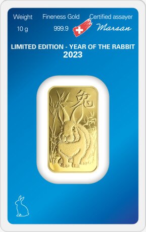 10g Gold Bar | Argor-Heraeus | Year Of The Rabbit 2023