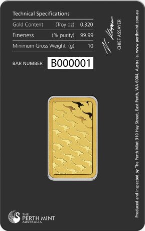 10g Lingote de Oro | Perth Mint | con Certificado