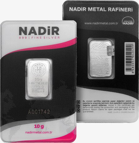 10g Silberbarren | Nadir Metal Rafineri