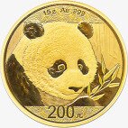 Золотая монета Китайская Панда 15 г 2018 (China Panda)