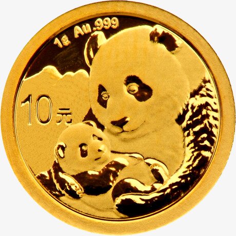 Золотая монета Китайская Панда 1 г 2019 (China Panda)