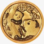 Золотая монета Китайская Панда 1 г 2021 (China Panda)
