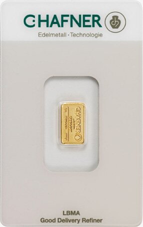 Золотой слиток C.Hafner 1 г (minted)