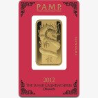 1 oz Lingotto d'oro | Drago Lunare 2012 | PAMP Swisse