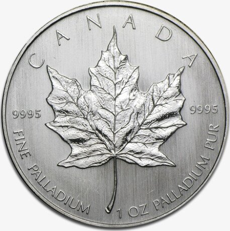 Палладиевая монета Кленовый Лист 1 унция Разных Лет (Palladium Maple Leaf)