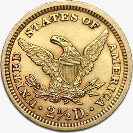 Золотая монета Американский Орел " Голова Свободы" 2,5 Доллара 1840 -1907
