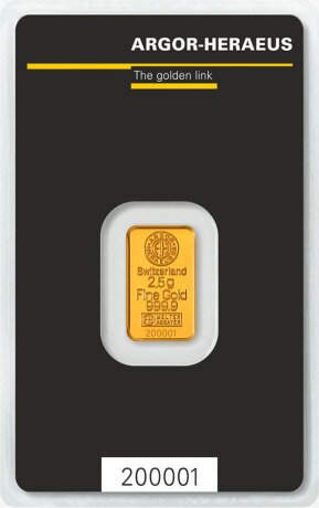 2.5g Gold Bar | Argor Heraeus
