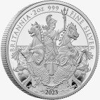 2 Uncje Britannia Karol III Srebrna Moneta | Proof | 2023