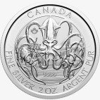 2 oz Kraken du Canada pièce d'argent (2020)