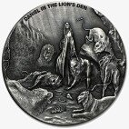 Серебряная монета Даниил в логове львов 2 унции 2016 (Daniel in the Lion's Den)