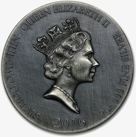 2 oz Daniel nella Fossa dei Leoni moneta d'argento (2016)