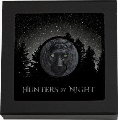 2 oz Hunters by Night Czarna Pantera Srebrna Moneta | 2021 | Proof