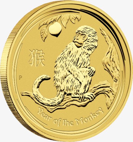 Золотая монета Лунар II Год Обезьяны 2 унции 2016 (Lunar II Monkey)