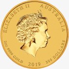 Золотая монета Лунар II Год Свиньи 2 унции 2019 (Lunar II Pig)
