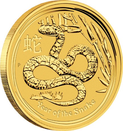 Золотая монета Лунар II Год Змеи 2 унции 2013 (Lunar II Snake)