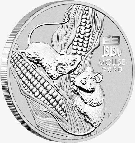 2 oz Lunar III Mouse Silver Coin (2020)
