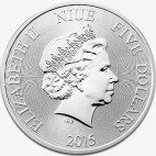 Серебряная монета Черепаха Хоксбилл Ниуэ 2 унции 2015 (Niue Hawksbill Turtle)