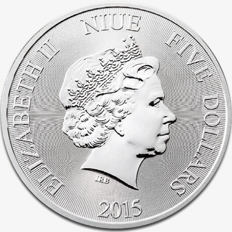 Серебряная монета Черепаха Хоксбилл Ниуэ 2 унции 2015 (Niue Hawksbill Turtle)