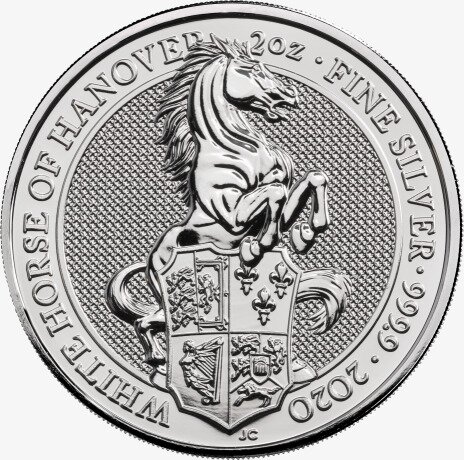2 oz Queen's Beasts White Horse of Hanover | Argent | 2020