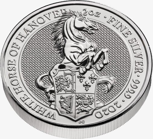 2 oz Queen's Beasts White Horse of Hanover Silver Coin (2020)