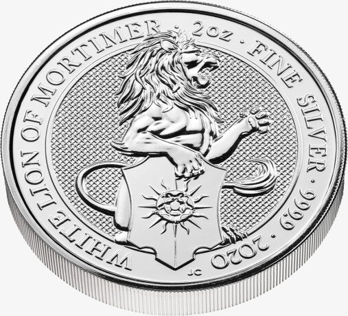 2 oz Queen's Beasts White Lion d'argento (2020)