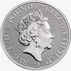 Серебряная монета Звери Королевы Йейл Маргарет Бофорт 2 унции 2019 (Yale of Beaufort)