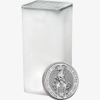 Серебряная монета Звери Королевы Йейл Маргарет Бофорт 2 унции 2019 (Yale of Beaufort)