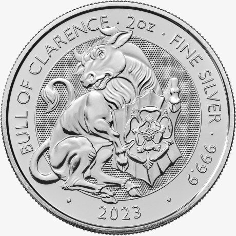 2 oz Tudor Beasts The Bull of Clarence | Argento | 2023