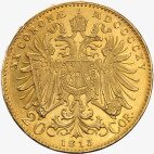 Золотая монета 20 австрийских крон 1915 Франца Иосифа