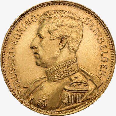 20 Francs Albert I. Belgien | Gold | 1909-1934