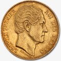 Золотая монета 20 Франков Леопольда I 1909-1934 Бельгия (20 Franc Leopold I Belgium)