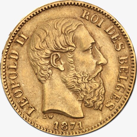 20 Franc Leopold II. Belgien | Gold | 1876-1882