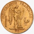 Золотая монета 20 Франков (Franc) Cérès (Церера) 3-я Республика 1871-1898