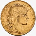 20 Franchi Francesi Galletto e Marianna Marengo d&#039;oro | 1899-1914