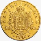 Золотая монета 20 Франков (Franc) Наполеона III (Napoleon III Coronary) 1853-1860