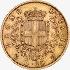 20 Lirów Włochy Wiktor Emanuel II Złota Moneta | 1861 - 1878