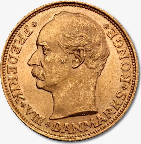 20 Corone | Federico VIII di Danimarca | oro | 1908-1912