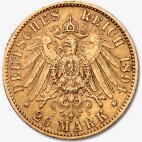 20 Marchi d'oro Imperatore Guglielmo II di Prussia | 1888-1913