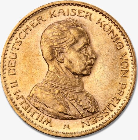 Золотая монета 20 Марок Вильгельма II 1913-1914