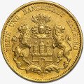 Золотая монета 20 Марок Вольного Гамбурга 1875-1913 (Free Hanseatic City of Hamburg)