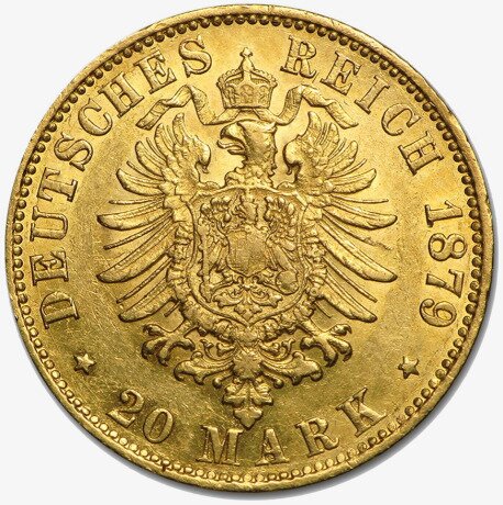 20 Mark | Ciudad Libre Hanseática de Hamburgo | Oro | 1875-1913