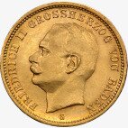Золотая монета 20 Марок Фридриха II 1907-1918 (Grand Duke Friedrich II Baden)