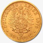 20 Marek Król Saksonii Albert I Złota Moneta | 1873 - 1902