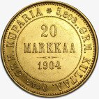 Золотая монета 20 Марок Финляндии 1860-1913 (Markkaa Finland)