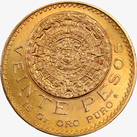 20 Peso Meksyk Azteca Złota Moneta | 1917-1959
