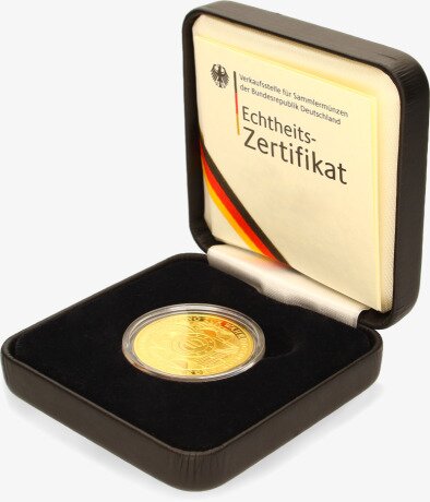 Золотая монета 100 Евро 2002 Германия Европейский Валютный Союз