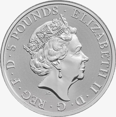 2018 Серебряная монета Звери Королевы Единорог 2 унции (Unicorn) MS-66 PCGS